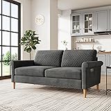 Vesgantti 65" Gray Loveseat, Comfy Mid-Century