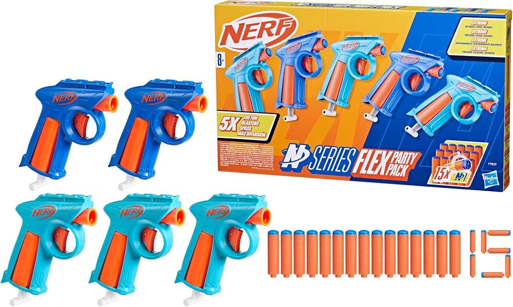 Nerf N Series Party Pack 5 Blasters 15 N1 Darts Nerf N Series
