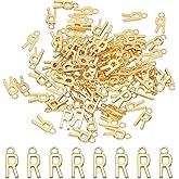 PATIKIL Letter Charm, 100 Pcs Alphabet Charm Initial Pendant Charm Bulk Cute DIY for Jewelry Making Bracelets Earrings Necklace Keychains Crafts, Light Gold, Letter R