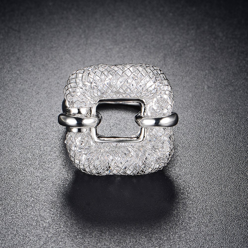 mytysun Grand Anneau Bague pour Femme en Swarovski Elements Bagues de déclaration pour Dames Femmes Vintage Bagues Bague Large en Cristal Cadeaux …