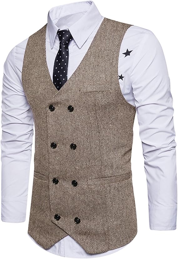 Tuta da corsa uomo uomo business tempo libero matrimonio gilet con scollo a v giacca stretta senza maniche gilet lungo gilet uomo moderno, grigio., 5XL