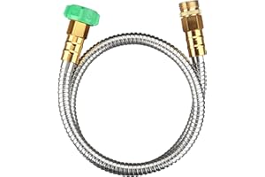 BEAULIFE 304 Stainless Steel Metal 3FT Short Garden Hose 3 Feet Flexible, Portable & Lightweight Kink Free Garden Water Outdoor Hose