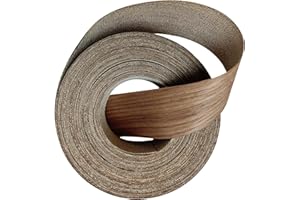 ebpsneer Black Walnut Wood Veneer Edge Banding 2 inchx50ft,Preglued Iron-On with Self Hot Melt Adhesive Edgebanding Strip, Plywood Flexible Wood Roll for Shelves MDF Cabinet Repair