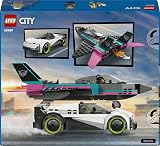 LEGO City Jet vs Car 60489 Building Kit Plane & Supercar with Minifigures view 11