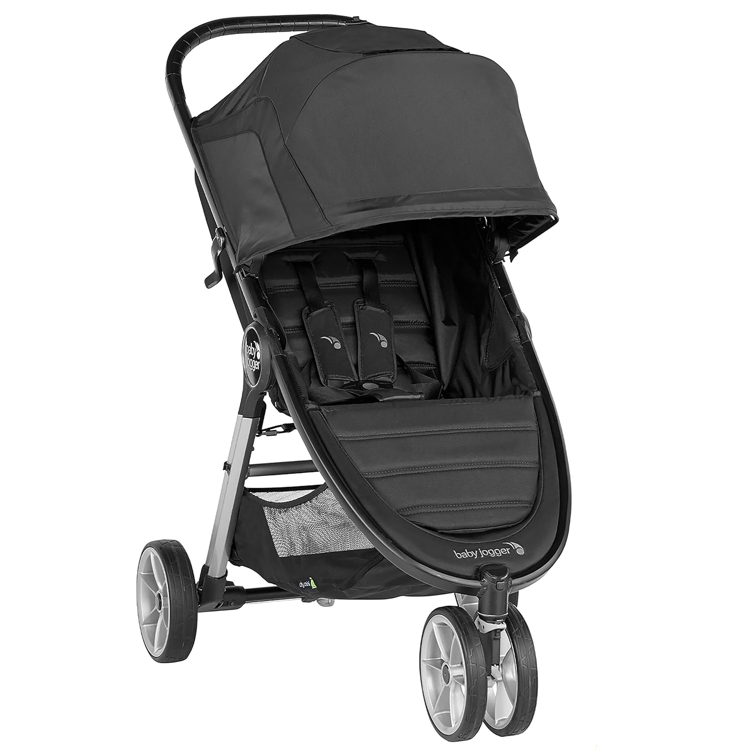 Baby Jogger 2083060 City Mini 2, leichter Kinderwagen, 3 Räder, schneller Einhand-Faltmechanismus, Jet schwarz