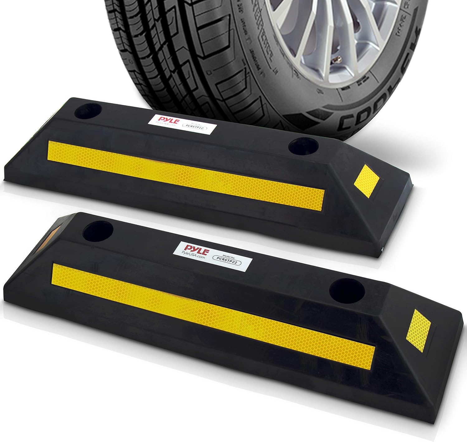 Garage Floor Stops for Vehicles 2PC Heavy Duty Rubber Garage Floor Stops for Vehicles 2PC Heavy Duty Rubber