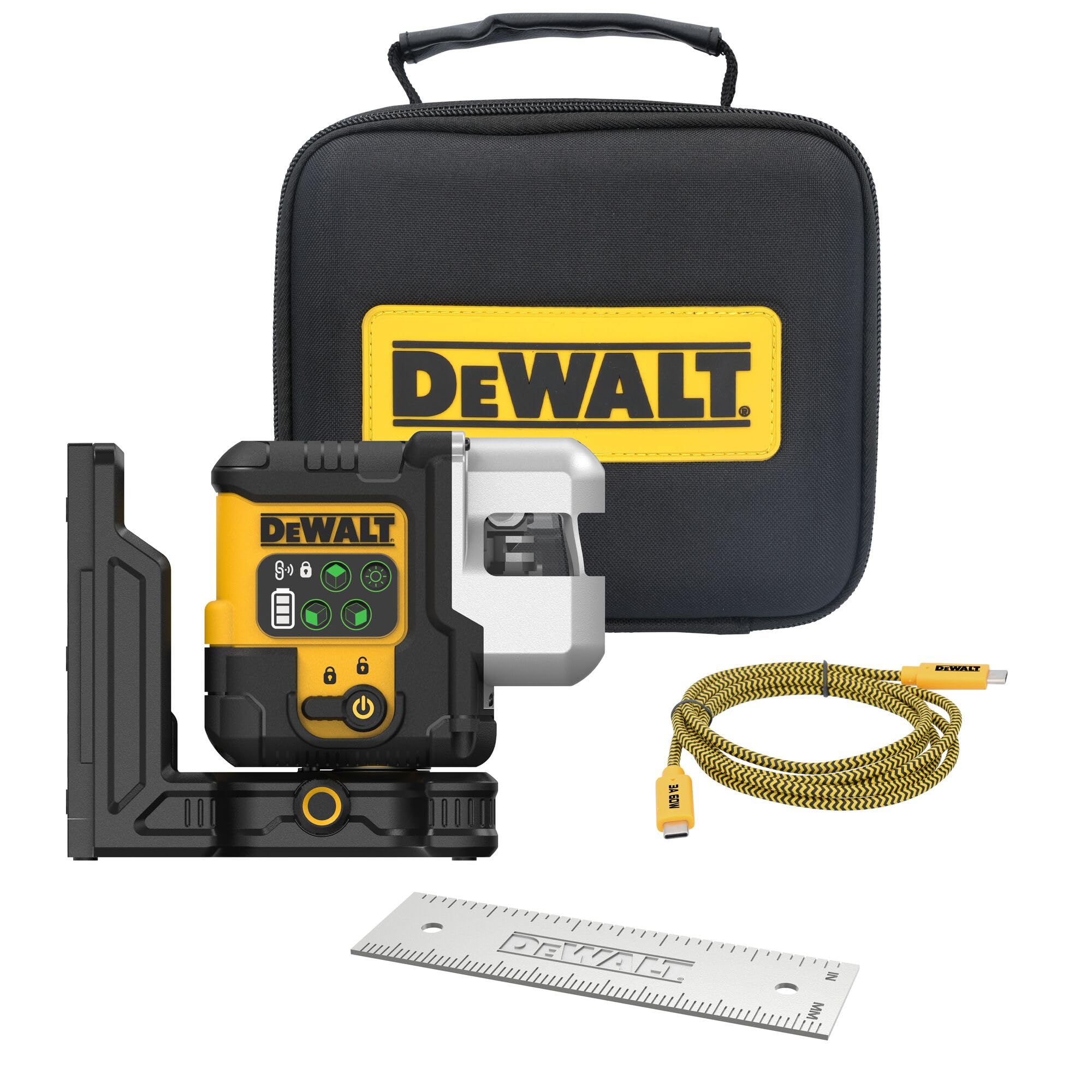 DEWALT USB Rechargeable Green 3X180° Line Laser Base Kit (DCLE14301GB) Image