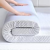 SINWEEK 3 Inch Gel Memory Foam Mattress Topper Queen Size, Mattress Pad for Body Pressure Relief, Cooling Bamboo Bed Topper with Breathable Soft Cover, CertiPUR-US Certified, Firm Version