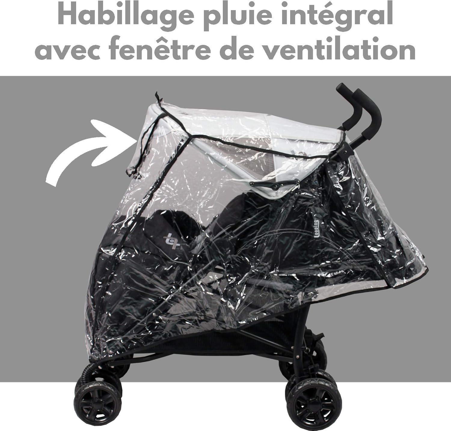 poussette jumeaux looping black emotion