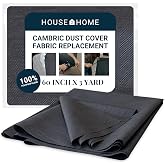House2Home Cambric Dust Cover Fabric, Black, 60x108in | Non-woven polypropylene, 1.2 oz/sq yd, conceals webbing on sofa or chair undersides, box spring cover