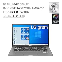 LG Gram Laptop - 14" Full HD IPS Display, Intel