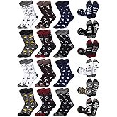 Breathffy 12 Pairs Funny Pastor Socks Gifts Bulk Christmas Pastor Christian Religion Gifts for Men Women Novelty Breathable Cotton Crew Pastors Appreciation Sock for Xmas Christian Church(Pastor)
