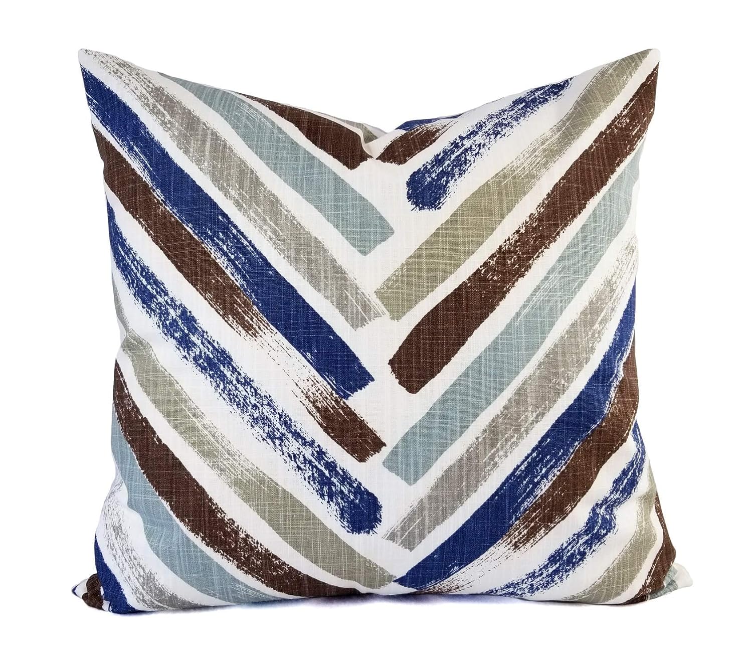 Amazon Com Blue Pillow Cover Blue And Brown Pillow Geometric