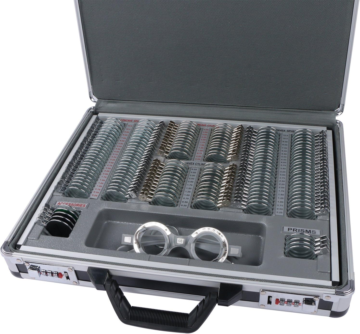 Trial Lens Set/Kit 158 pcs Metal Rim Aluminum Case