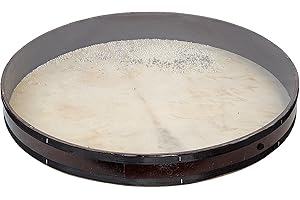 Natural Sounding Percussion Ocean Drum with Wave Beads and Hardwood Frame, Goat and Plexy-Skin 16" 20" 24" 28 inch (28 inches