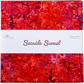 Expressions Batiks Seaside Sunset 10" Stacker 42 10-inch Squares Layer Cake Riley Blake 10-23355-42