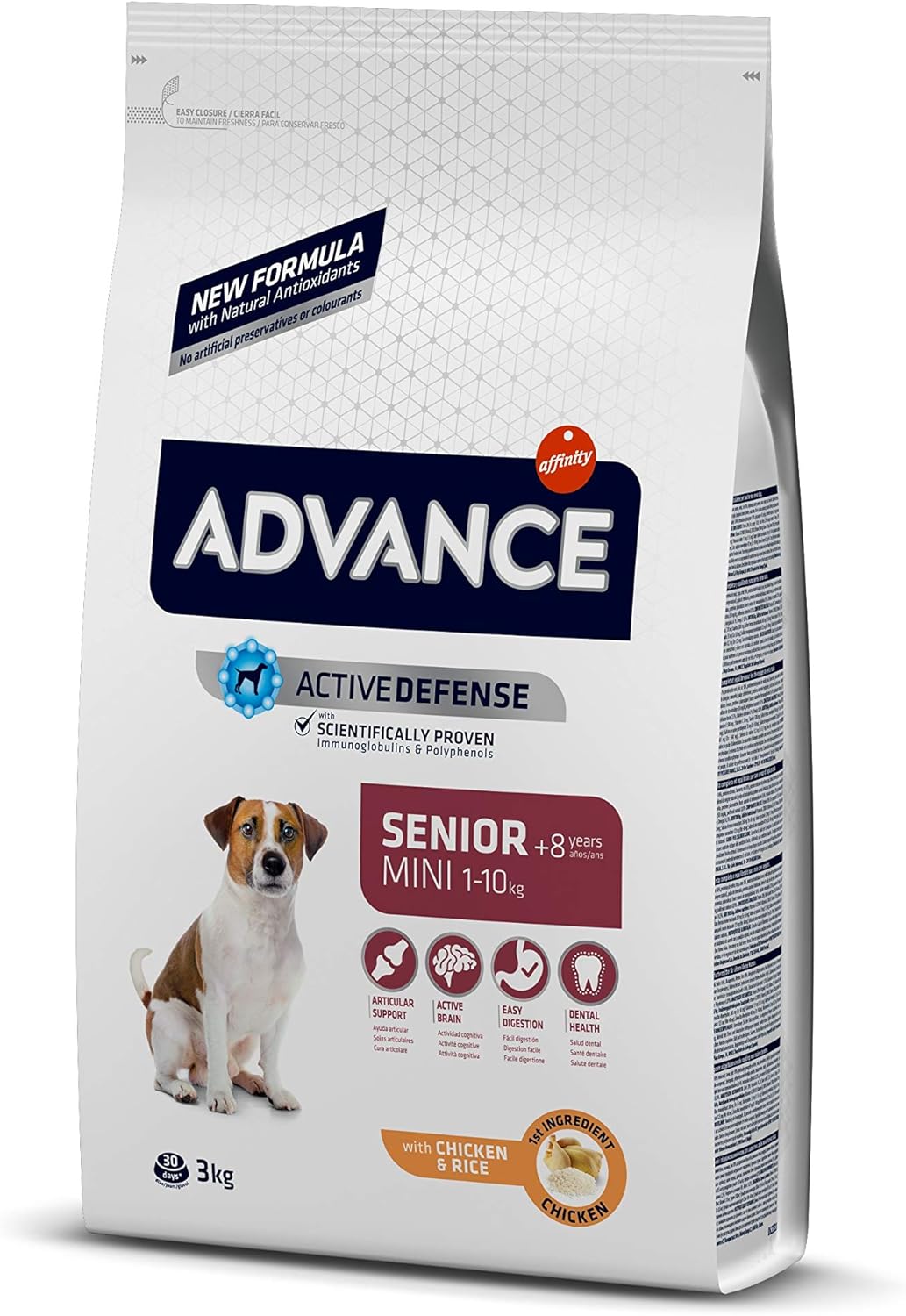 Advance Dog Food Senior Mini +8 3kg, 3 kg (Pack of 1)