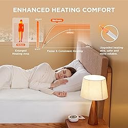 Bedsure Heated Mattress Pad Twin - Bed Warmer with