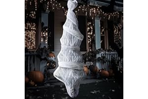 JOYIN 72" Halloween Hanging Cocoon Corpse for Halloween Decorations Outside,Life Size Corpses Props Scary Skeleton Body Decor Graveyard Halloween Haunted House, Hanging Outdoor Decorations Clearance
