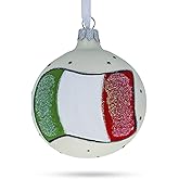 Flag of Italy Glass Ball Christmas Ornament 3.25 Inches