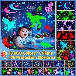 One Fire Night Light for Kids Gifts, 6 Films+78