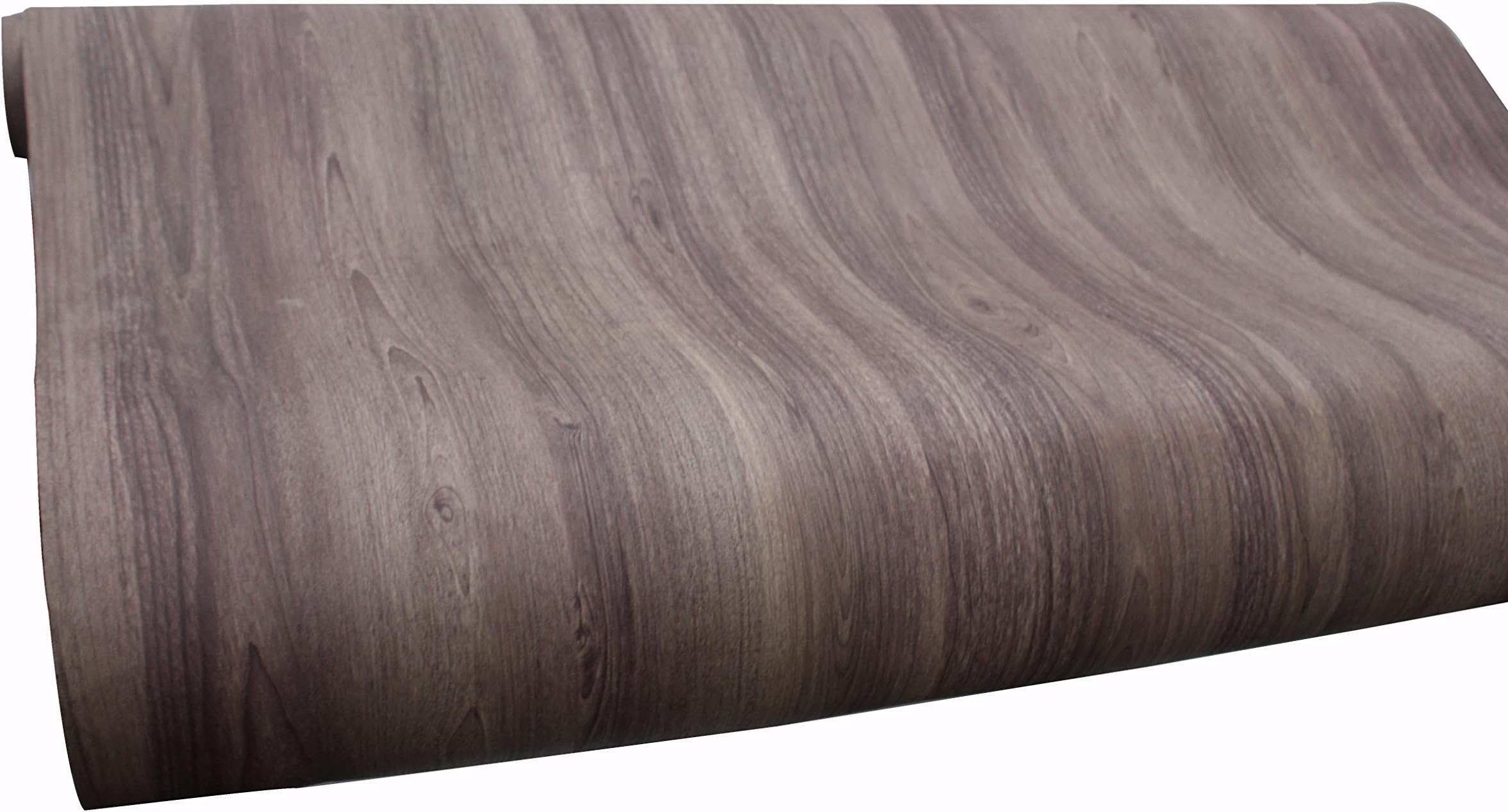Elton Light Purple Brown Teak Wood Grain Self Adhesive Decorative Vinyl Shelf Liner for Table Top,Furniture, Almirah and Other DIY (40 x 200 Cms Light Purple)