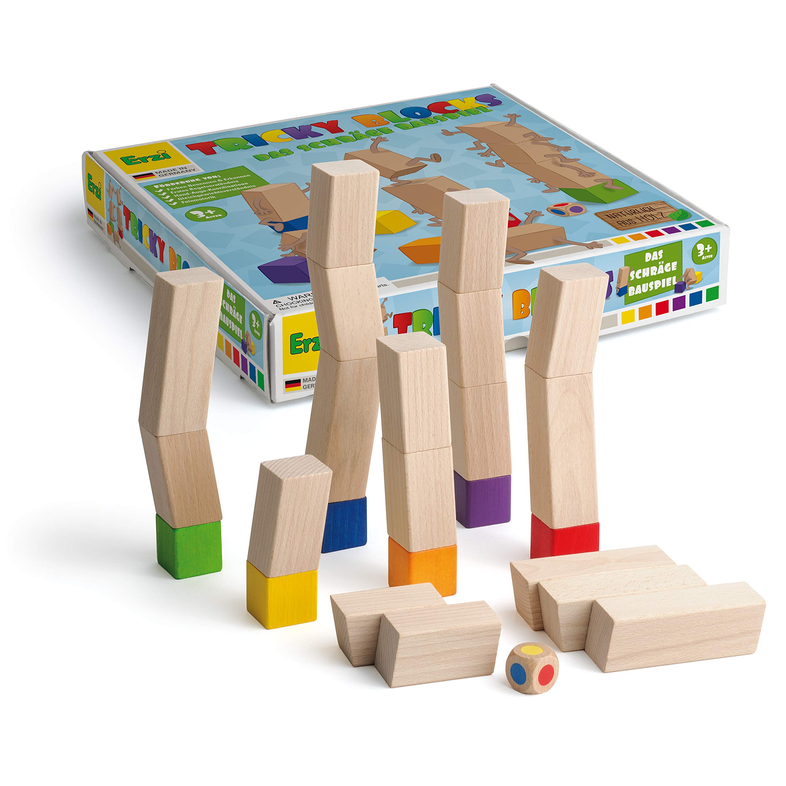 Erzi ERZI42363 Game Tricky Blocks, Multi-Colors