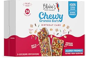 BLAKE'S SEED BASED Blake’s Seed Based Chewy Granola Bars — Birthday Cake (24 Count), Vegan, Gluten Free, Nut Free & Dairy Free, Healthy Snacks for Kids or Adults, School Safe, Low Calorie Soy Free Snack