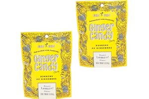 Gem Gem Ginger Candy Chewy Ginger Chews (Lemon, 6.5 oz, Pack of 2)