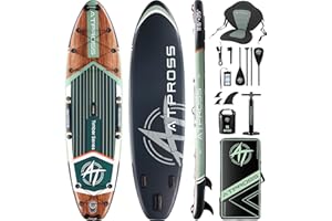 ATPROSS 11'6"x35" Inflatable Stand Up Paddle Board 450LBS Weight Capacity Extra Wide Non-Slip Stable Deck Adult SUP,Premium Accessories Kit & Backpackfor Yoga, Fishing, Surf