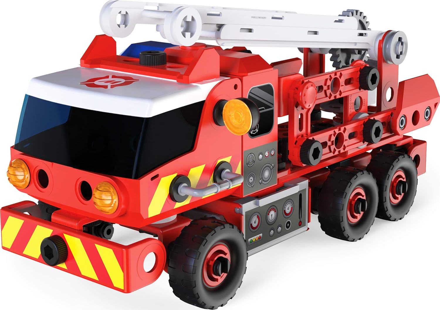 MECCANO Junior, Rescue Fire Truck with Lights and Sounds STEAM Building Kit, for Kids Aged 5 and Up, Grey, Medium - Image 3
