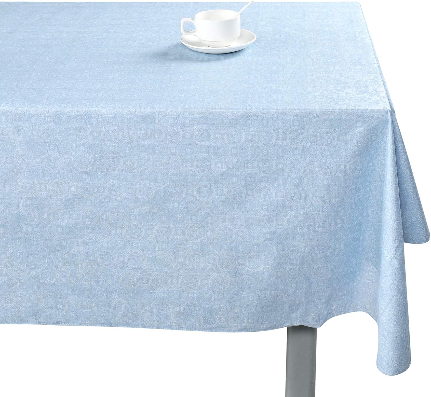 BUBIQUER Flannel Backed Vinyl Tablecloth 54" x 54