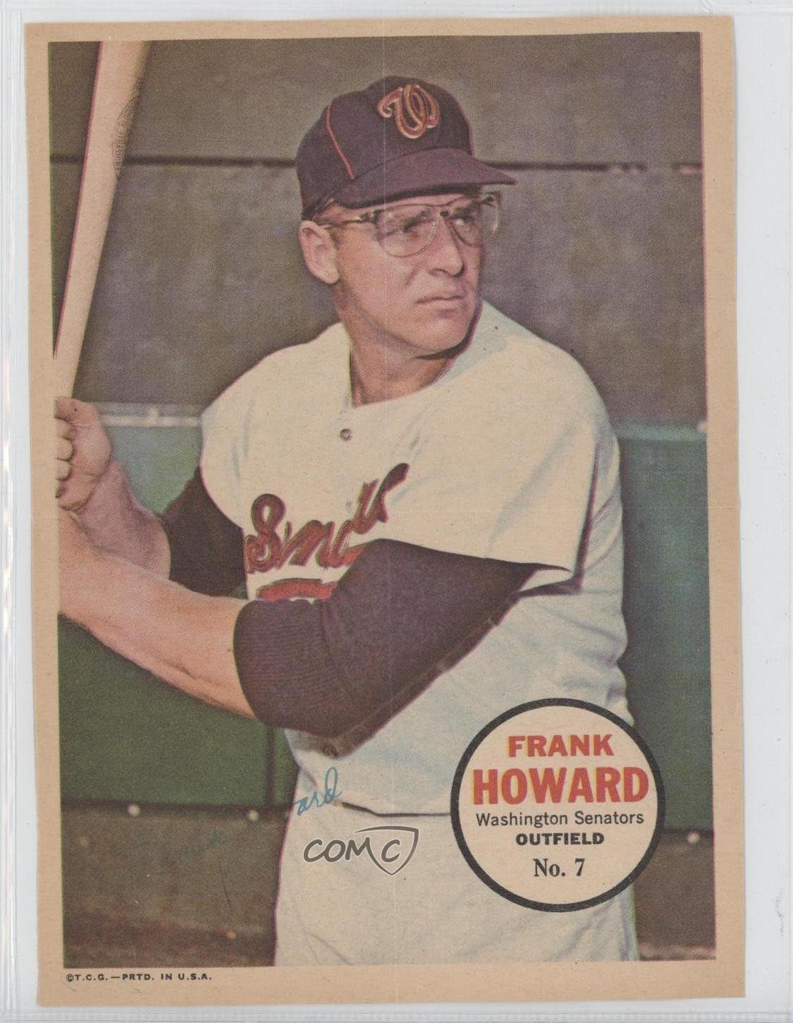 Amazon Frank Howard Baseball Card 1967 Topps Poster Inserts 7 