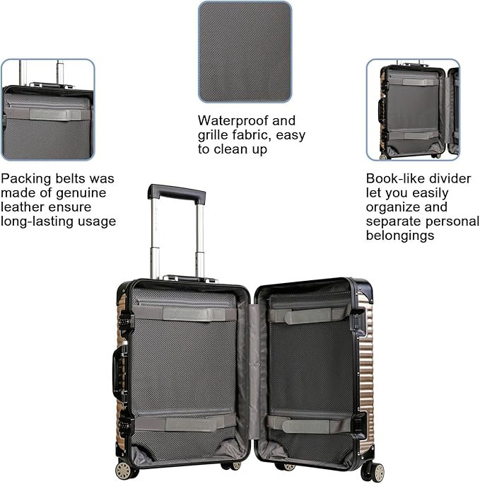 lanzzo aluminum luggage