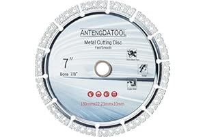Antengdatool 7 Inch Metal Cutting Diamond Blade, 180mm Cut Off Wheel 7/8"-5/8" Arbor for Cast Iron Rebar Carbide Stainless Steel(Not for Soft Metal)