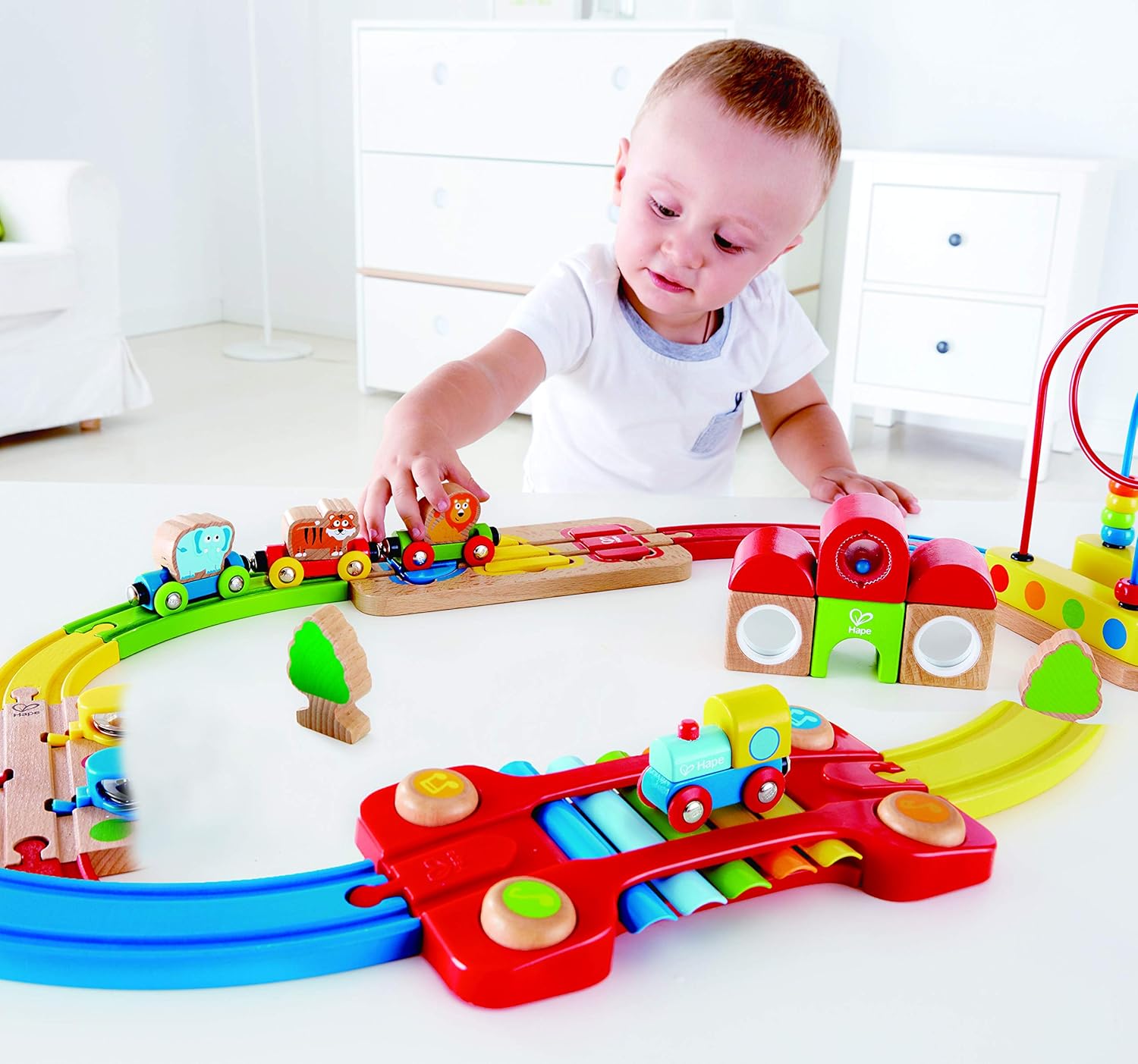 hape rainbow puzzle railway