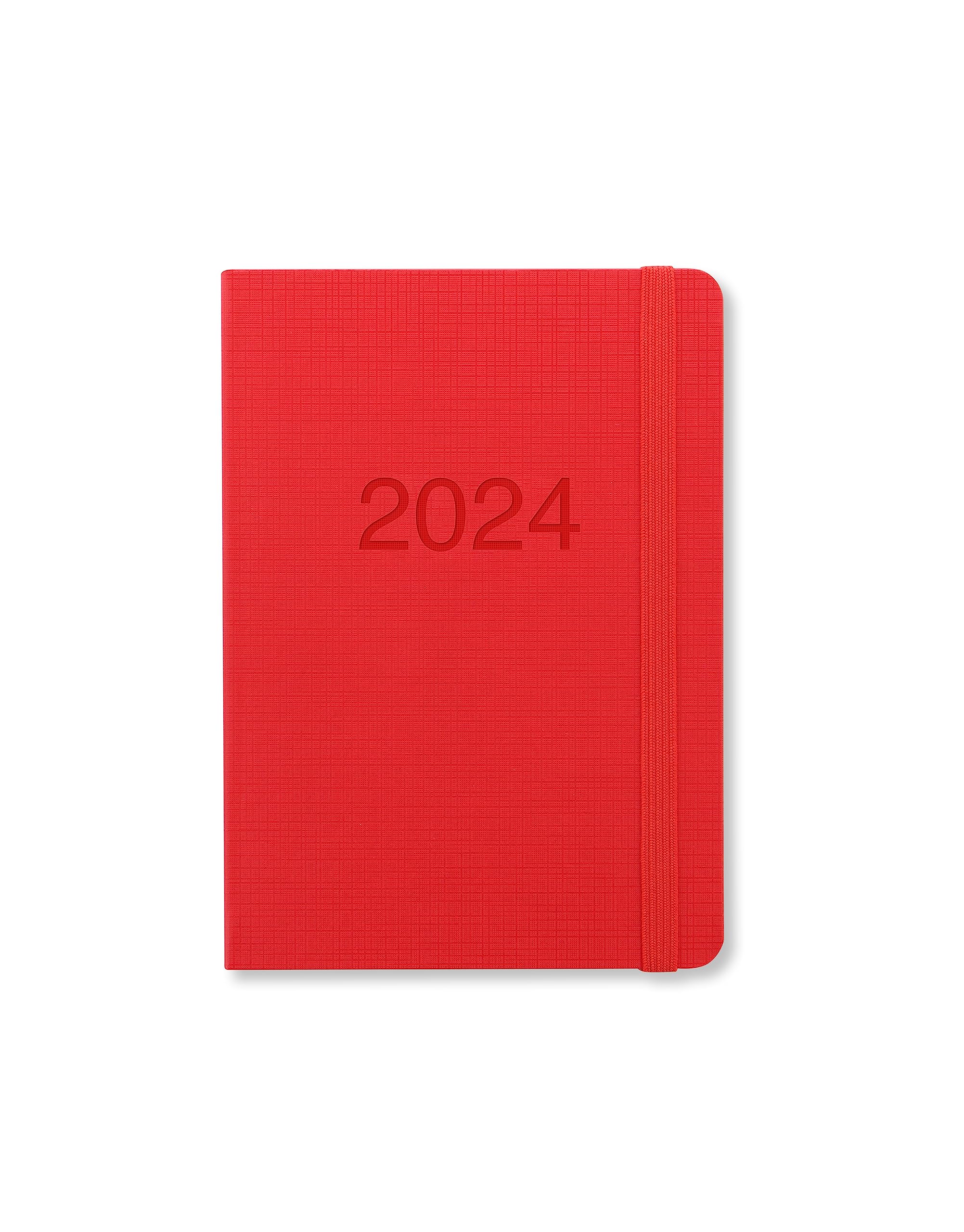 Letts Memo A6 week to view 2024 diary - red