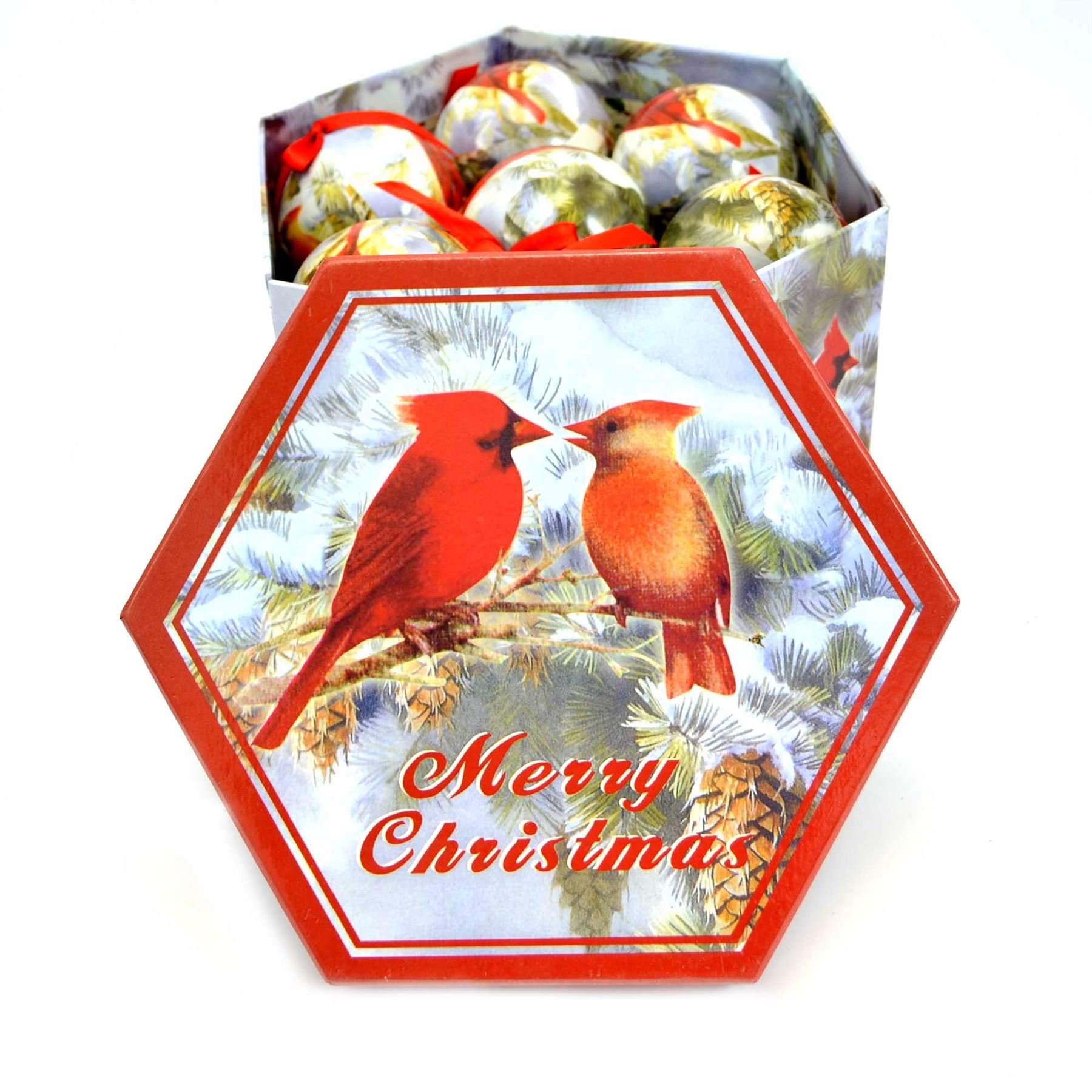 Robin Deluxe Shatterproof Christmas Baubles 7cm Xmas Tree Decorations Decor 14ps