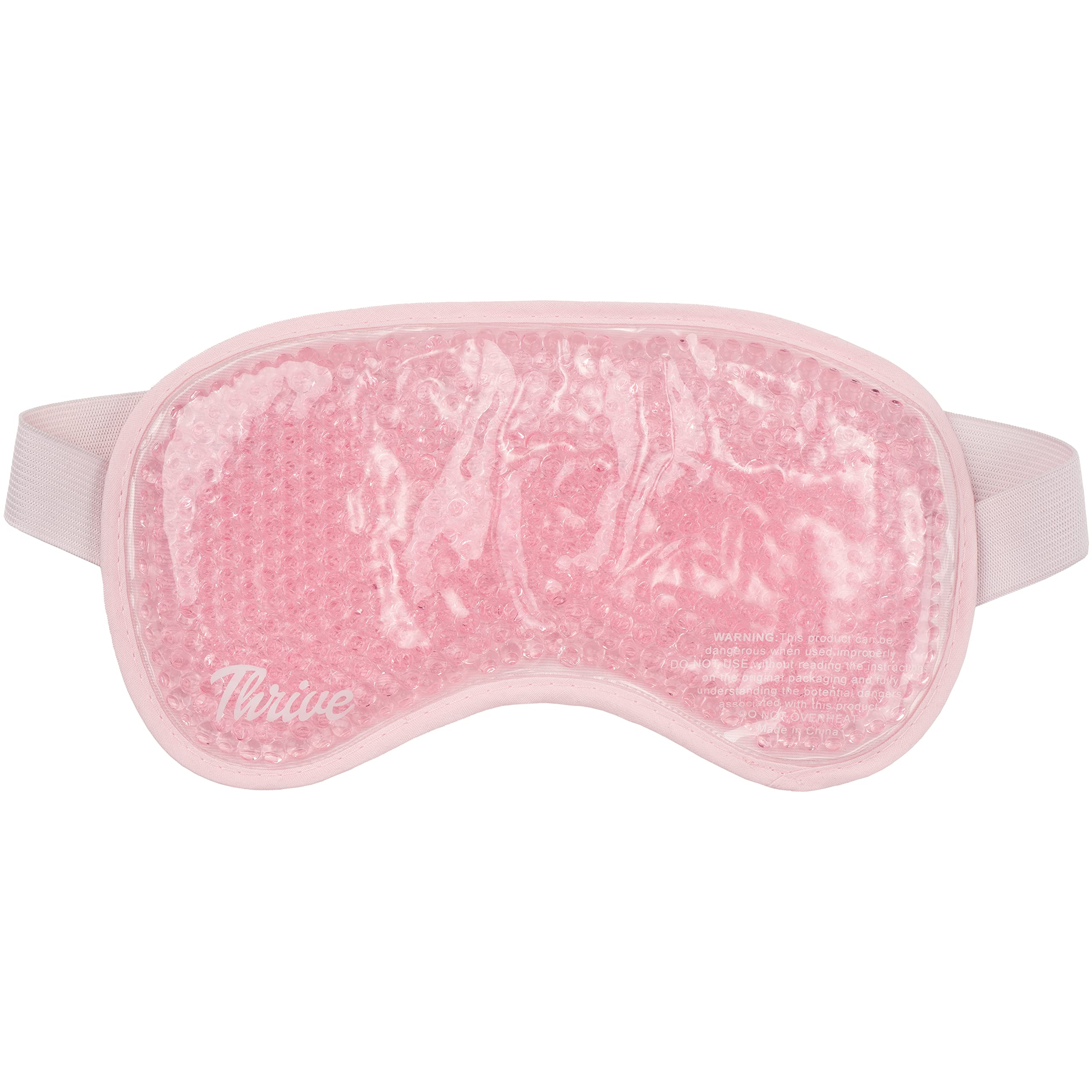 Photo 1 of Thrive Gel Bead Ice Pack Sleep Mask - Blush, 1 Count, Adjustable Strap - Reusable Hot & Cold Pack for Migraine Relief & Puffiness Control - Eye Masks for Sleep & Nurse Essentials