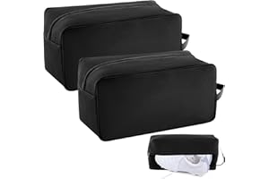 Vincreem 2 Pack Smell Proof Shoe Cleat Bag for Travel Odor Absorbing Water Resistant Soccer Golf Shoe Storage Organizer Pouch with Zipper for Gym Sports Travel Work