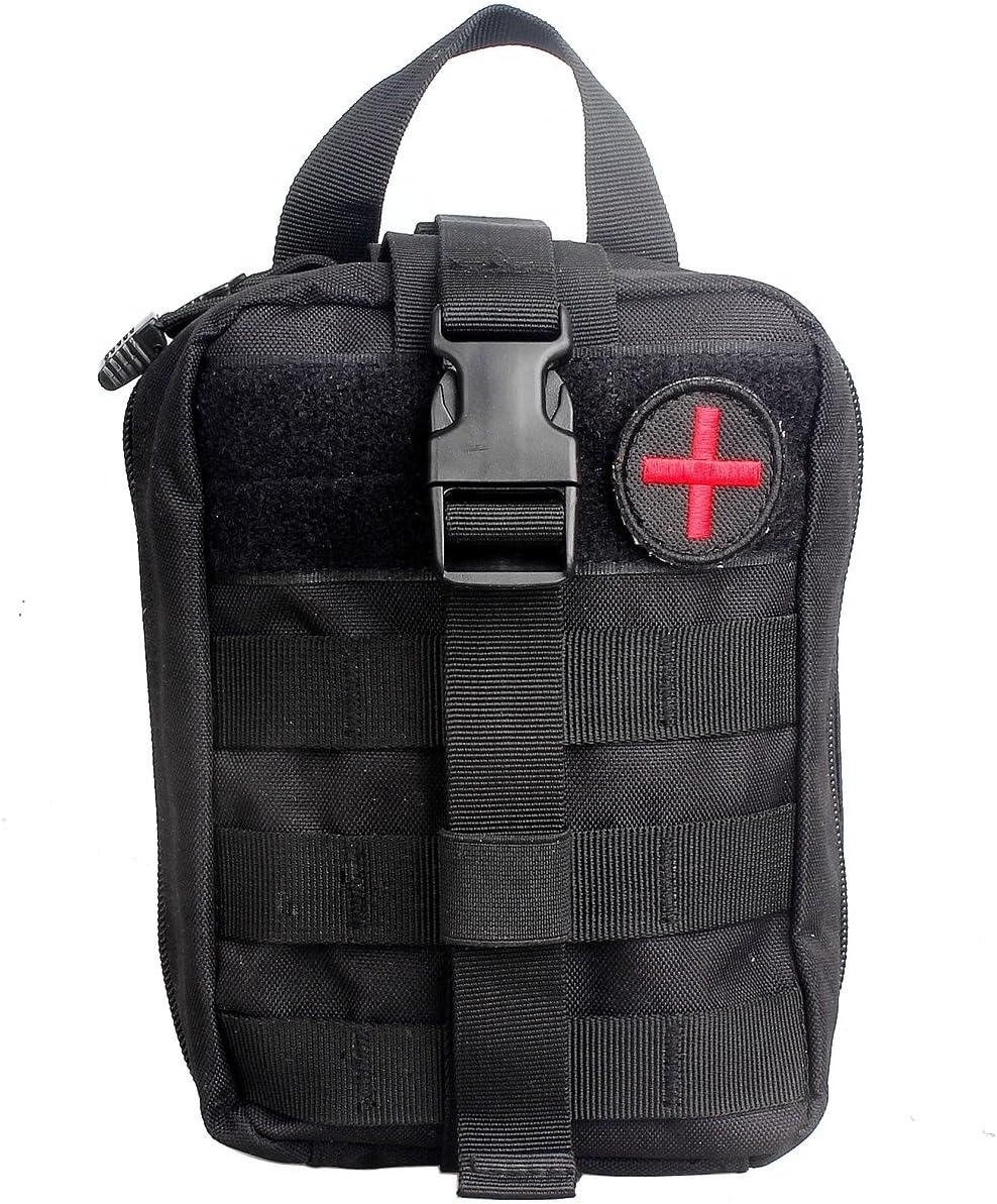 Kosibate(TM First Aid Bag Empty Tactical Medical Pouch EMT Emergency Survival Kit Outdoor Travel Molle Rip-Away EMT For IFAK Medical Multipurpose Waist Pack Military Utility kit