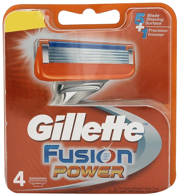Gillette Fusion Power Shaving Blades 4 N Cartridges Amazon.in