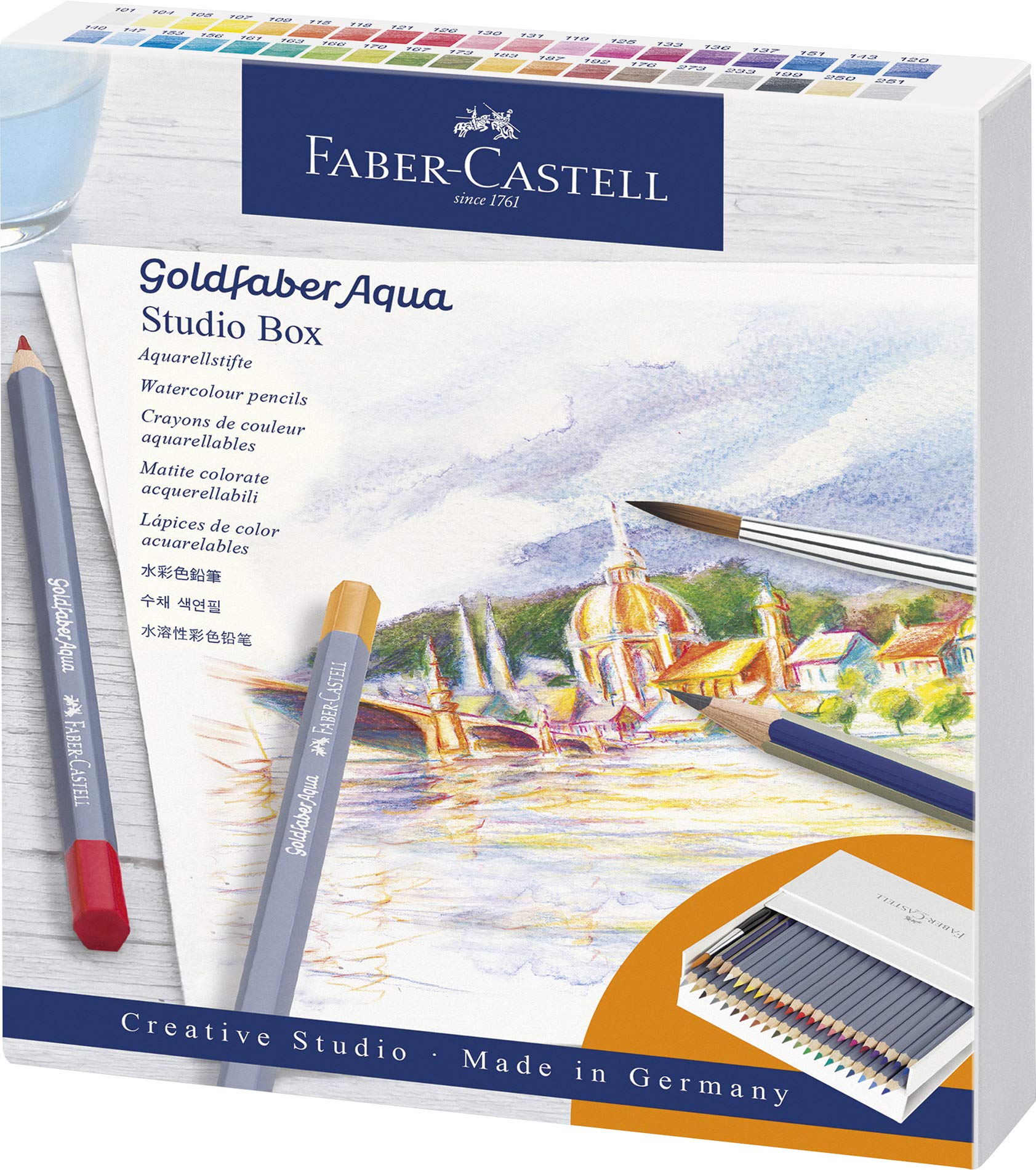 Faber-Castell Creative Studio Goldfaber Aqua Watercolour Pencils, Multicoloured Single Pencil, for Art, Craft, Drawing, Sketching, Home, School, University, Colouring โ image 1
