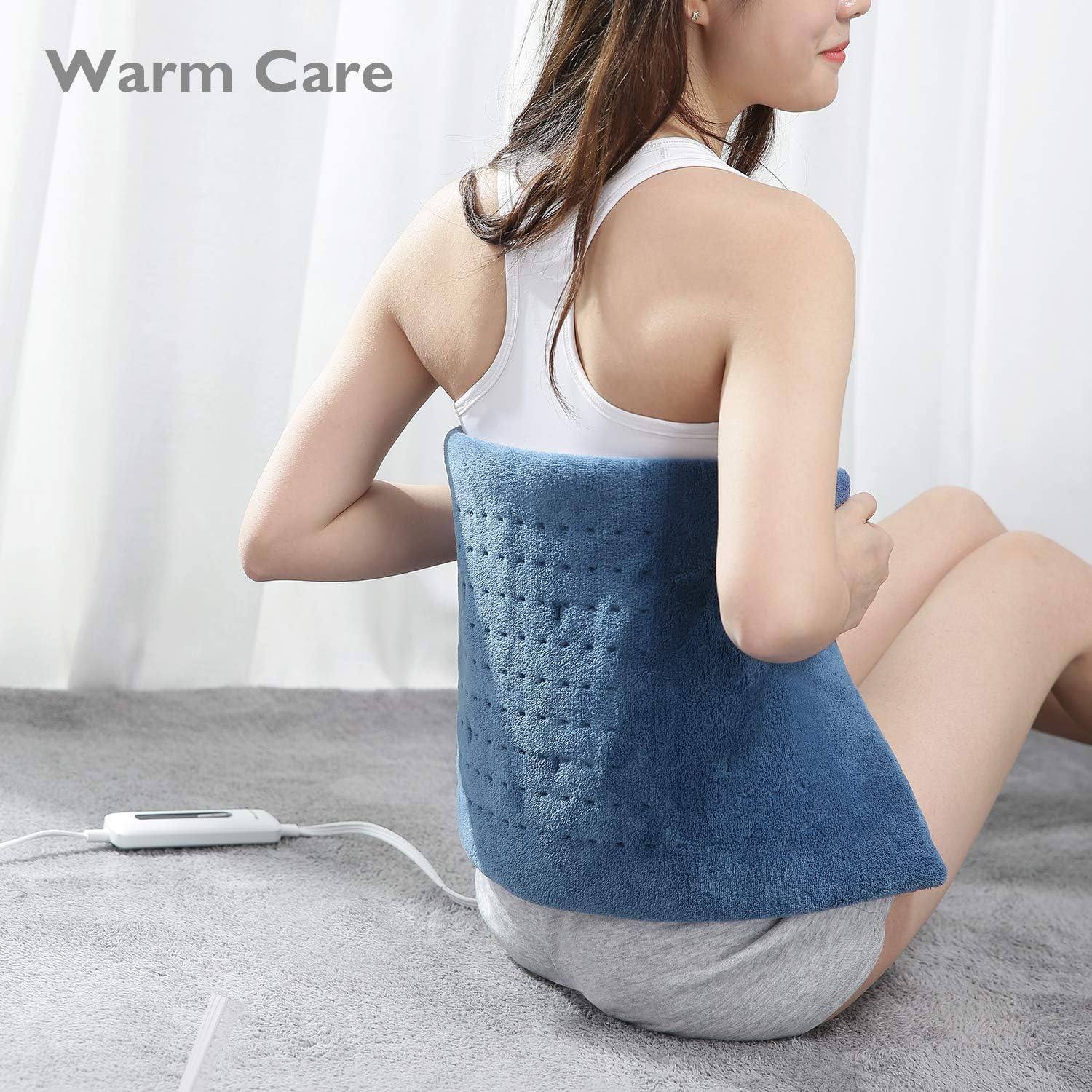 Heating Pad for Back Pain, Neck and Shoulders and Cramps Relief, Large 12" x 24" Size Ultra-Soft and 3 Heat Settings with Auto Shut Off, Moist & Dry Heat Therapy and Fast Heating: Health & Personal Care