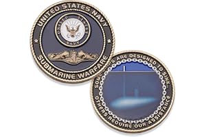 Coins For Anything, Inc Navy Submarine Challenge Coin - Submariner Warfare - Design Officially Licensed Under U.S. Navy Military Challenge Coin! Designed by Military Veterans!