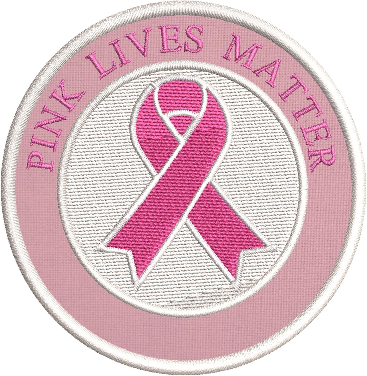Mixed Media - Pink Lives Matter Pink Ribbon Patch 3.5