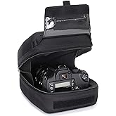USA Gear Hard Shell Zoom Lens & DSLR Camera Case with Molded EVA Protection, Quick Access Opening and Padded Interior - Compatible with Nikon, Canon, Olympus Cameras with Popular 300mm Lenses