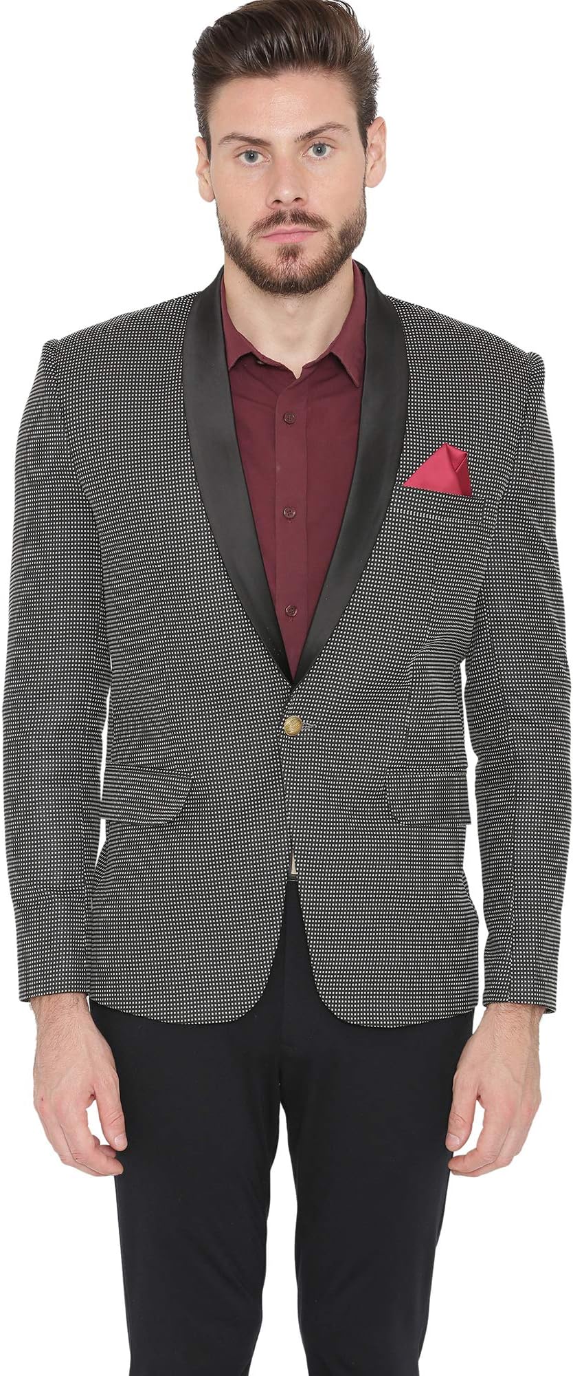 WINTAGE Men's Imported Rayon Party/Festive Tuxedo Blazer Jacket : 2 Colors