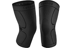 CAMBIVO Knee Brace Support(2 Pack), Knee Compression Sleeve for Running, Hiking, Basketball, Arthritis, Meniscus Tear, Knee P