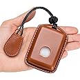 LCXWZNDY for Volvo Key Fob Cover Genuine Leather with Keychain,Compatible with Volvo XC40 XC60 S90 XC90 V90 2017 2018 T5 T6 2015 2016 T8